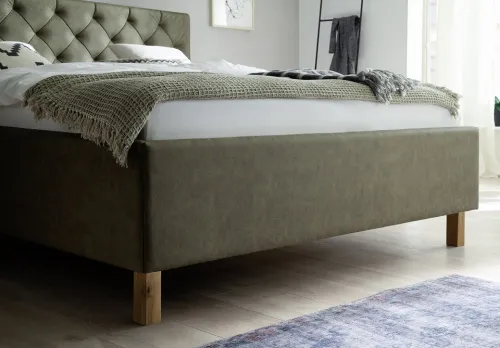 Polsterbett San Remo inkl. Bettkasten | grün | 160/180 x 200 cm | verschiedene Größen