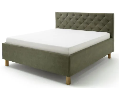 Polsterbett San Remo inkl. Bettkasten | grün | 160 x 200 cm