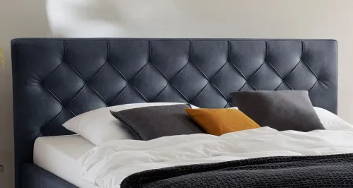 Polsterbett San Remo inkl. Bettkasten | taubenblau | 160 x 200 cm