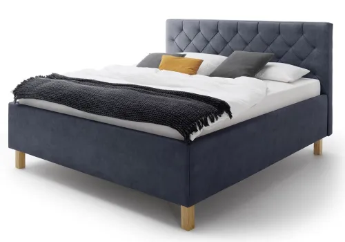 Polsterbett San Remo inkl. Bettkasten | taubenblau | 180 x 200 cm