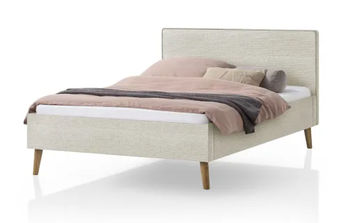 Polsterbett Twister | Cord | beige | 140 x 200 cm