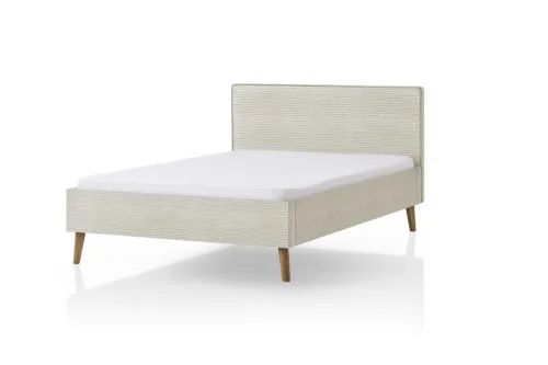 Polsterbett Twister | Cord | beige | 140 x 200 cm