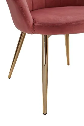 Polsterstuhl Tulpe | samt | rosa