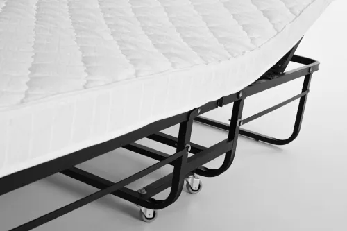 Raumsparbett Book | inkl. Matratze | mit Kopfteilverstellung | schwarz | 90x200