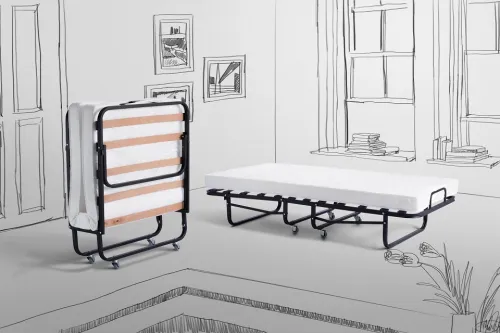 Raumsparbett Book | inkl. Matratze | schwarz | 80x190