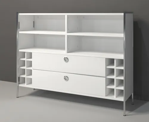 Regalschrank Barschrank Infinity | weiß Hochglanz