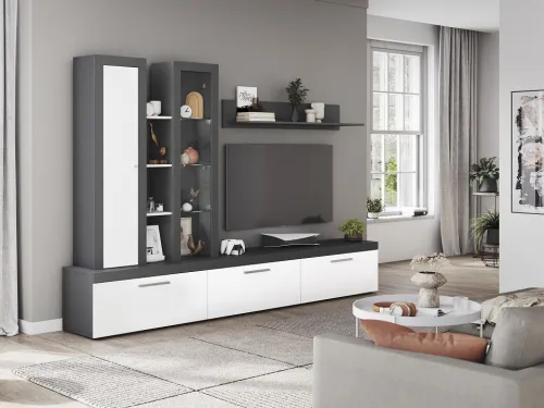 Regalschrank Highboard Orion | anthrazit grau