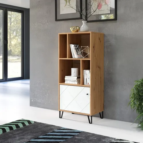 Regalschrank Touch | Artisan Eiche / weiß