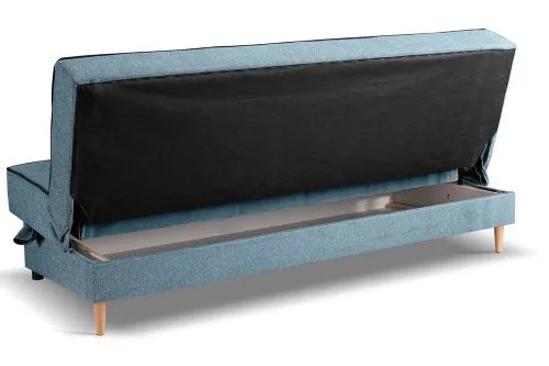 Schlafsofa 3-Sitzer Bono | 199cm | Strukturstoff | blau