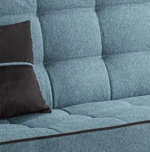 Schlafsofa 3-Sitzer Bono | 199cm | Strukturstoff | blau