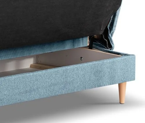 Schlafsofa 3-Sitzer Bono | 199cm | Strukturstoff | blau