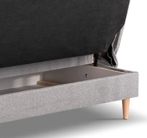 Schlafsofa 3-Sitzer Bono | 199cm | Strukturstoff | hellgrau