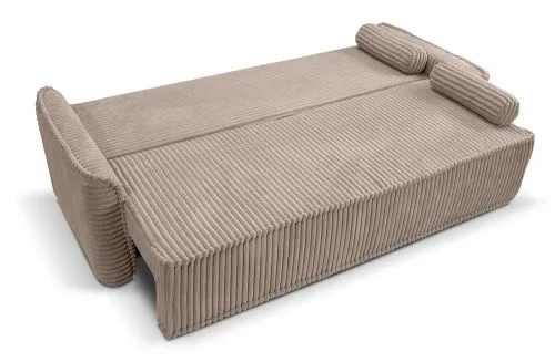 Schlafsofa 3-Sitzer Grubs | 225cm | Cord | grau-beige