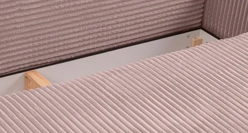 Schlafsofa 3-Sitzer Grubs | 225cm | Cord | rosa