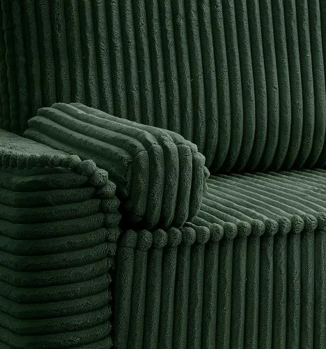 Schlafsofa 3-Sitzer Grubs | 225cm | Cord | smaragdgrün