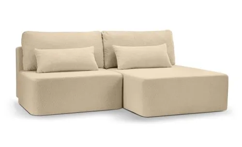 Schlafsofa Amsterix L-Form rechts | 213cm | Cord | beige