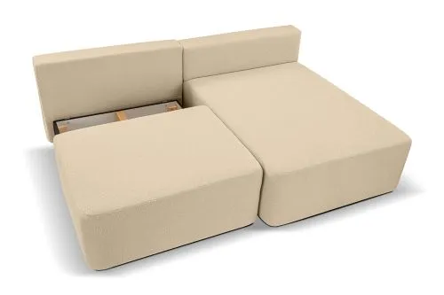 Schlafsofa Amsterix L-Form rechts | 213cm | Cord | beige