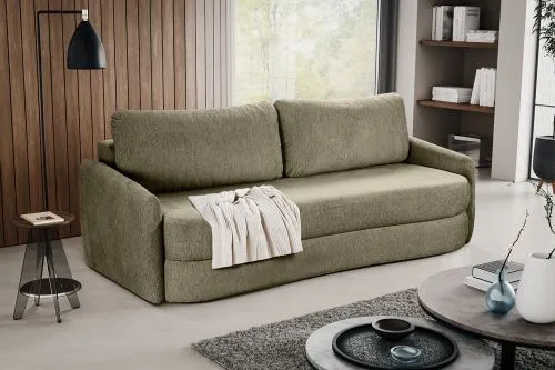 Schlafsofa Diana 3-Sitzer | 231cm | Strukturstoff | grün