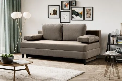 Schlafsofa Sorto 2,5-Sitzer | 200cm | Cord | braun-beige