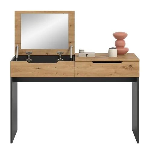 Schminktisch Canu mit Spiegel | grau / Artisan Eiche