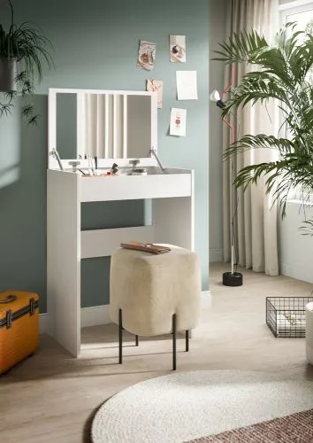 Schminktisch Canu mit Spiegel | weiß