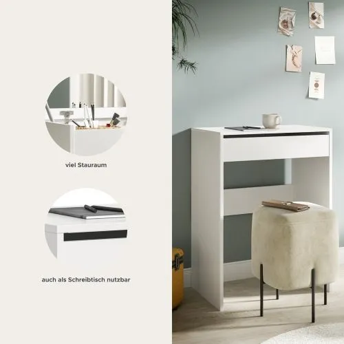 Schminktisch Canu mit Spiegel | weiß
