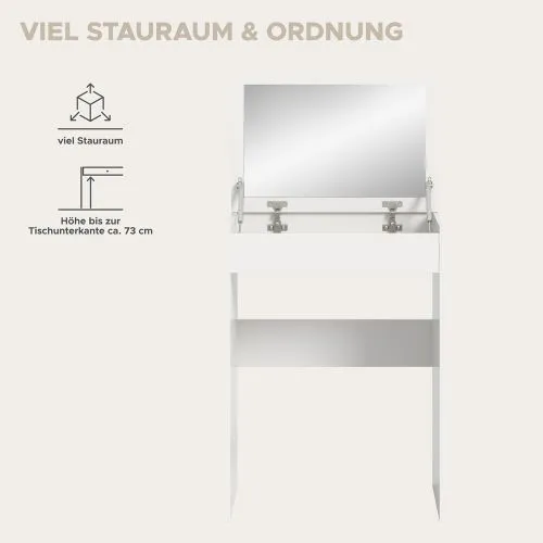 Schminktisch Canu mit Spiegel | weiß