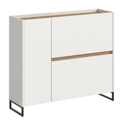 Schuhkommode Drive | weiß / Artisan Oak