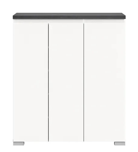 Schuhkommode Shoelove mit Schubkasten | weiß / Industrial grau | verschiedene Größen