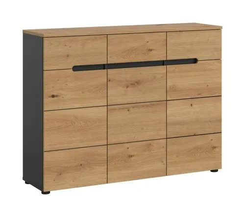 Schuhschrank Canu | Artisan / Basalt grau