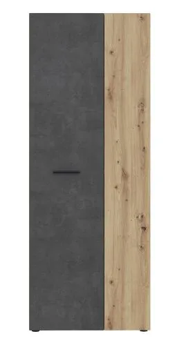 Schuhschrank Drehtürenschrank Net106 | 2-türig | Dunkelgrau / Artisan Eiche