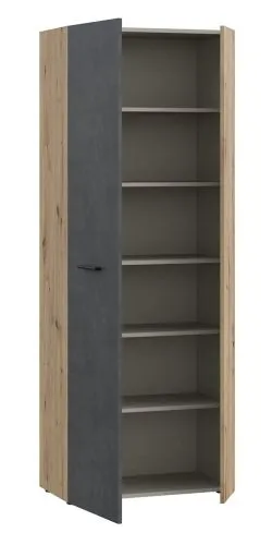 Schuhschrank Drehtürenschrank Net106 | 2-türig | Dunkelgrau / Artisan Eiche