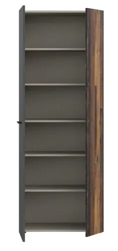 Schuhschrank Drehtürenschrank Net106 | 2-türig | Old Wood Vintage / Beton grau