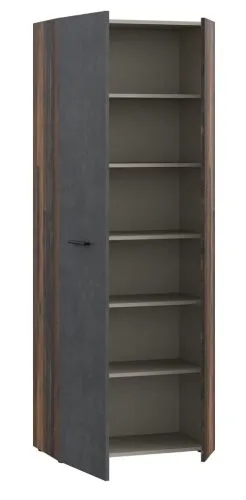 Schuhschrank Drehtürenschrank Net106 | 2-türig | Old Wood Vintage / Beton grau