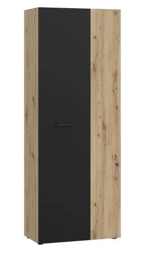 Schuhschrank Drehtürenschrank Net106 | 2-türig | schwarz / Artisan Eiche