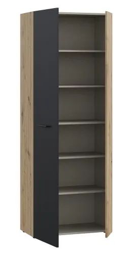 Schuhschrank Drehtürenschrank Net106 | 2-türig | schwarz / Artisan Eiche