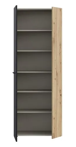 Schuhschrank Drehtürenschrank Net106 | 2-türig | schwarz / Artisan Eiche