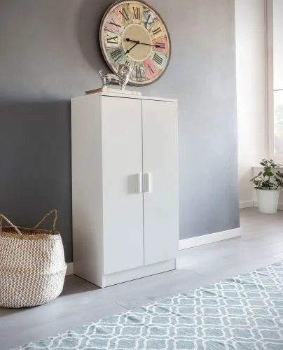 Schuhschrank Kerin | mit 2 Türen | weiß