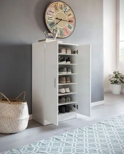 Schuhschrank Kerin | mit 2 Türen | weiß