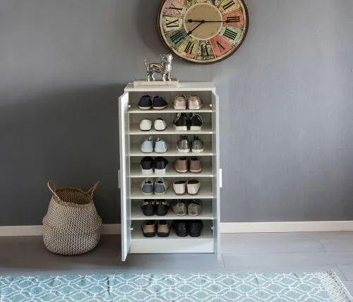 Schuhschrank Kerin | mit 2 Türen | weiß