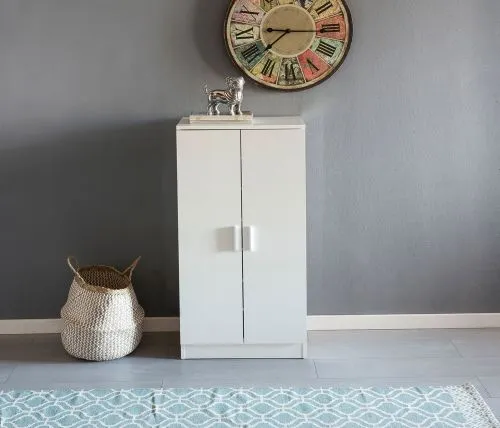 Schuhschrank Kerin | mit 2 Türen | weiß