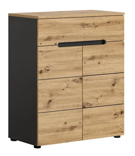 Schuhschrank | Kommode Canu | grau / Artisan Eiche