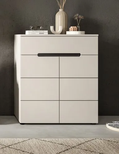 Schuhschrank | Kommode Canu | Kaschmir / Basalt grau