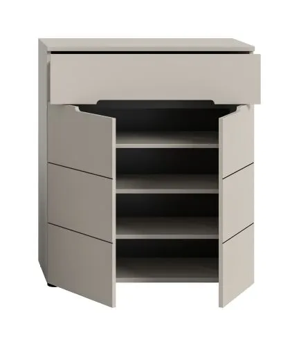 Schuhschrank | Kommode Canu | Kaschmir / Basalt grau
