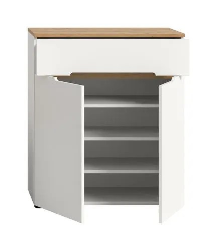 Schuhschrank | Kommode Canu | Weiß / Artisan Eiche