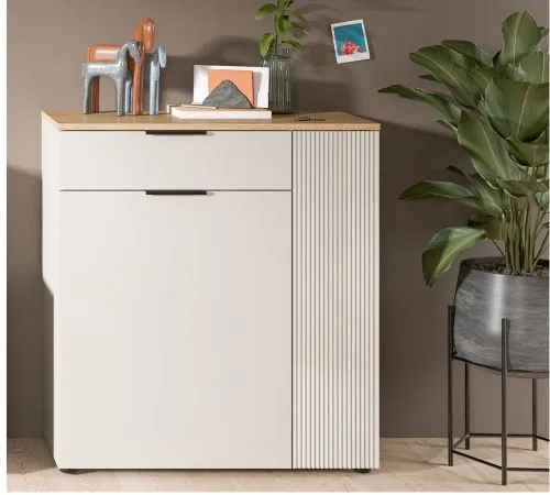 Schuhschrank Kommode Slide | Kaschmir / Evoke Oak