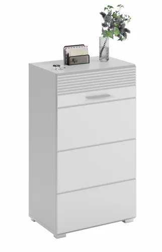 Schuhschrank Linus | weiß Hochglanz