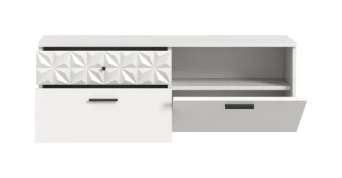 Schuhschrank Prisma | weiß / weiß Hochglanz