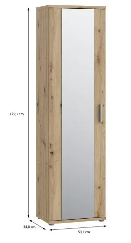 Schuhschrank Schrank Net106 | 1-türig | Artisan Eiche