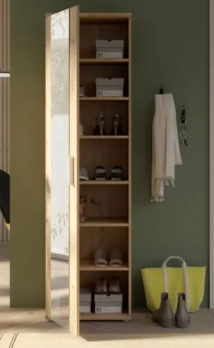 Schuhschrank Schrank Net106 | 1-türig | Artisan Eiche